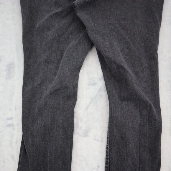 Wax Jeans Pants Womens 16 Black Distresssed High Rise Straight Cut Bottoms - Picture 15 of 16
